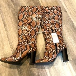 Snake Print boots
